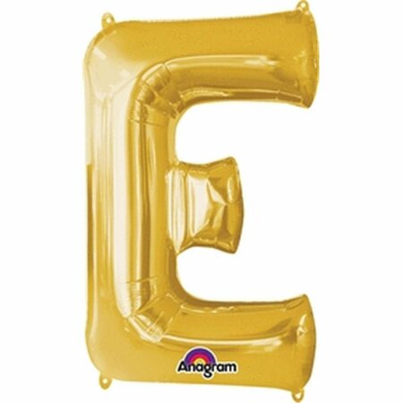 GOLDENGIFTS 32 in. Letter E Gold Supershape Foil Balloon - Gold - 32 in. GO3577220
